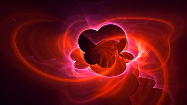 Soyut fraktal ışık arkaplanı 3 boyutlu oluşturuluyor