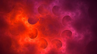 Soyut fraktal ışık arkaplanı 3 boyutlu oluşturuluyor