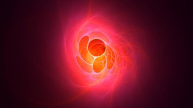 Soyut fraktal ışık arkaplanı 3 boyutlu oluşturuluyor