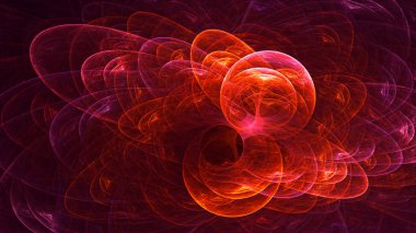 Soyut fraktal ışık arkaplanı 3 boyutlu oluşturuluyor