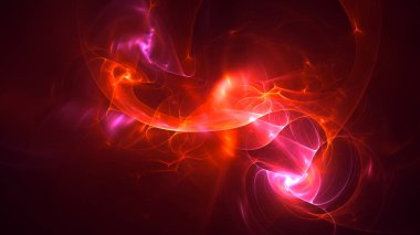 Soyut fraktal ışık arkaplanı 3 boyutlu oluşturuluyor