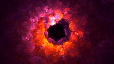 Soyut fraktal ışık arkaplanı 3 boyutlu oluşturuluyor