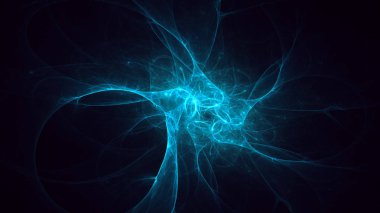 Soyut fraktal ışık arkaplanı 3 boyutlu oluşturuluyor