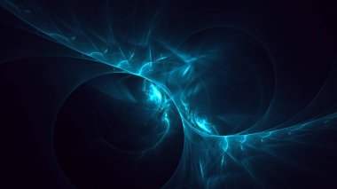 Soyut fraktal ışık arkaplanı 3 boyutlu oluşturuluyor