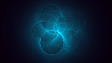 Soyut fraktal ışık arkaplanı 3 boyutlu oluşturuluyor