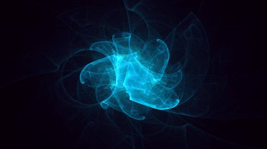 Soyut fraktal ışık arkaplanı 3 boyutlu oluşturuluyor