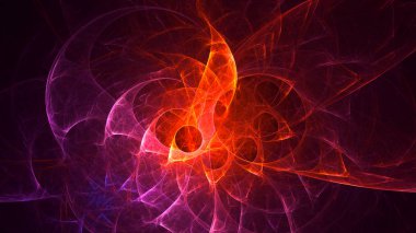 Soyut fraktal ışık arkaplanı 3 boyutlu oluşturuluyor