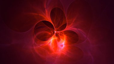 Soyut fraktal ışık arkaplanı 3 boyutlu oluşturuluyor