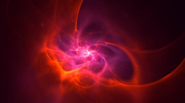 Soyut fraktal ışık arkaplanı 3 boyutlu oluşturuluyor