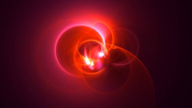 Soyut fraktal ışık arkaplanı 3 boyutlu oluşturuluyor