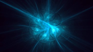 Soyut fraktal ışık arkaplanı 3 boyutlu oluşturuluyor