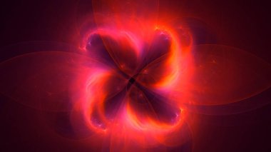 Soyut fraktal ışık arkaplanı 3 boyutlu oluşturuluyor