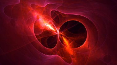 Soyut fraktal ışık arkaplanı 3 boyutlu oluşturuluyor