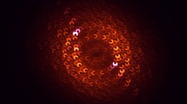 Soyut fraktal ışık arkaplanı 3 boyutlu oluşturuluyor