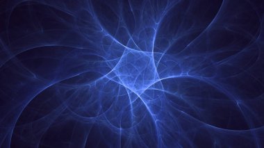 Soyut fraktal ışık arkaplanı 3 boyutlu oluşturuluyor