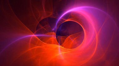 Soyut fraktal ışık arkaplanı 3 boyutlu oluşturuluyor