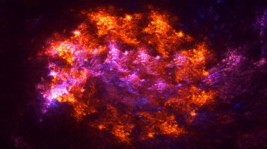 Soyut fraktal ışık arkaplanı 3 boyutlu oluşturuluyor