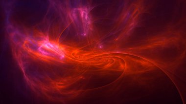 Soyut fraktal ışık arkaplanı 3 boyutlu oluşturuluyor