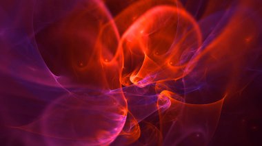 Soyut fraktal ışık arkaplanı 3 boyutlu oluşturuluyor