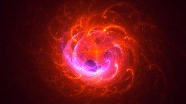 Soyut fraktal ışık arkaplanı 3 boyutlu oluşturuluyor