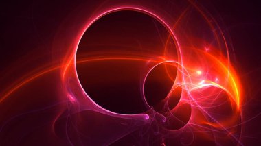 Soyut fraktal ışık arkaplanı 3 boyutlu oluşturuluyor