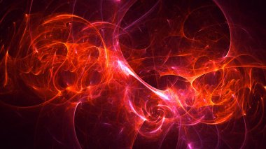 Soyut fraktal ışık arkaplanı 3 boyutlu oluşturuluyor