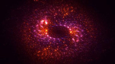 Soyut fraktal ışık arkaplanı 3 boyutlu oluşturuluyor