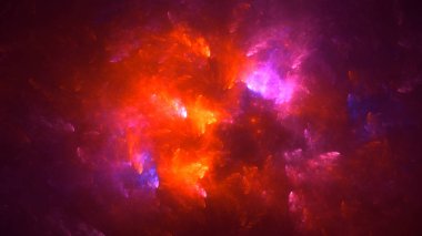 Soyut fraktal ışık arkaplanı 3 boyutlu oluşturuluyor