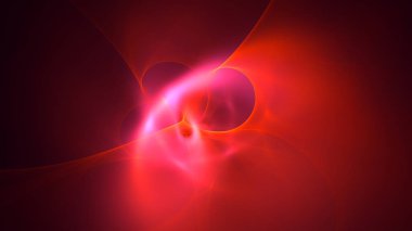 Soyut fraktal ışık arkaplanı 3 boyutlu oluşturuluyor