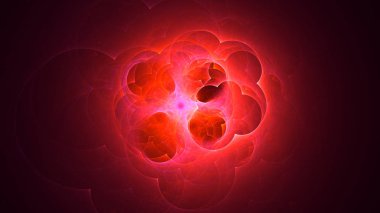 Soyut fraktal ışık arkaplanı 3 boyutlu oluşturuluyor