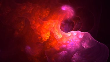 Soyut fraktal ışık arkaplanı 3 boyutlu oluşturuluyor