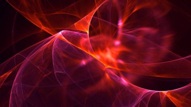 Soyut fraktal ışık arkaplanı 3 boyutlu oluşturuluyor
