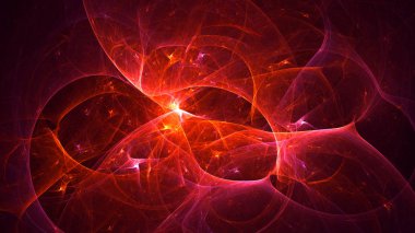 Soyut fraktal ışık arkaplanı 3 boyutlu oluşturuluyor