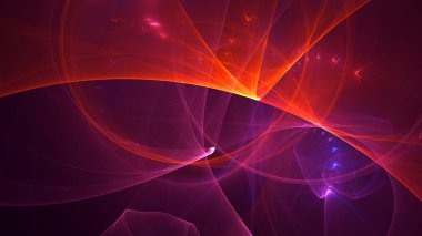 Soyut fraktal ışık arkaplanı 3 boyutlu oluşturuluyor