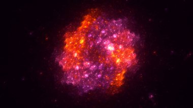 Soyut fraktal ışık arkaplanı 3 boyutlu oluşturuluyor