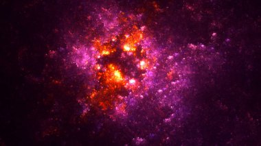 Soyut fraktal ışık arkaplanı 3 boyutlu oluşturuluyor