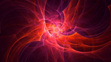 Soyut fraktal ışık arkaplanı 3 boyutlu oluşturuluyor