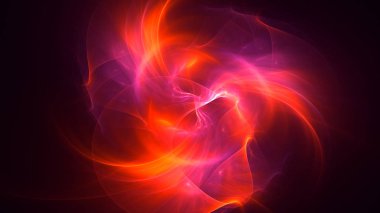 Soyut fraktal ışık arkaplanı 3 boyutlu oluşturuluyor