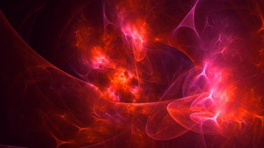 Soyut fraktal ışık arkaplanı 3 boyutlu oluşturuluyor