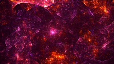 Soyut fraktal ışık arkaplanı 3 boyutlu oluşturuluyor