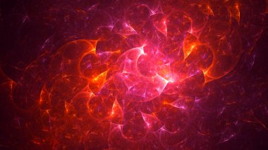 Soyut fraktal ışık arkaplanı 3 boyutlu oluşturuluyor