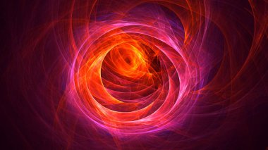 Soyut fraktal ışık arkaplanı 3 boyutlu oluşturuluyor