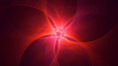 Soyut fraktal ışık arkaplanı 3 boyutlu oluşturuluyor