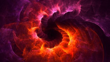 Soyut fraktal ışık arkaplanı 3 boyutlu oluşturuluyor