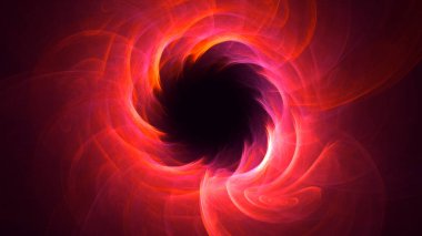 Soyut fraktal ışık arkaplanı 3 boyutlu oluşturuluyor