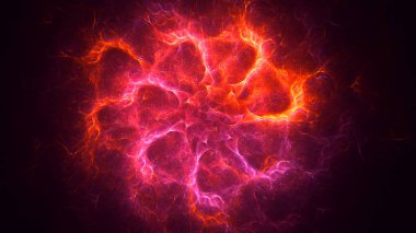 Soyut fraktal ışık arkaplanı 3 boyutlu oluşturuluyor