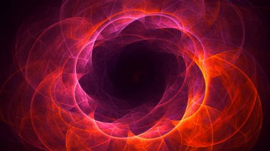 Soyut fraktal ışık arkaplanı 3 boyutlu oluşturuluyor