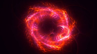 Soyut fraktal ışık arkaplanı 3 boyutlu oluşturuluyor