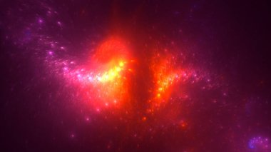 Soyut fraktal ışık arkaplanı 3 boyutlu oluşturuluyor