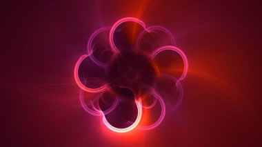 Soyut fraktal ışık arkaplanı 3 boyutlu oluşturuluyor